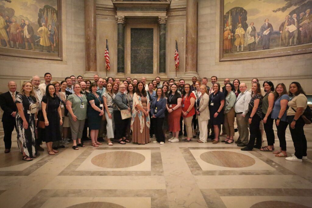 On July 2, 2024, Dr. Shogan met with the James Madison Fellows in the National Archives Rotunda.