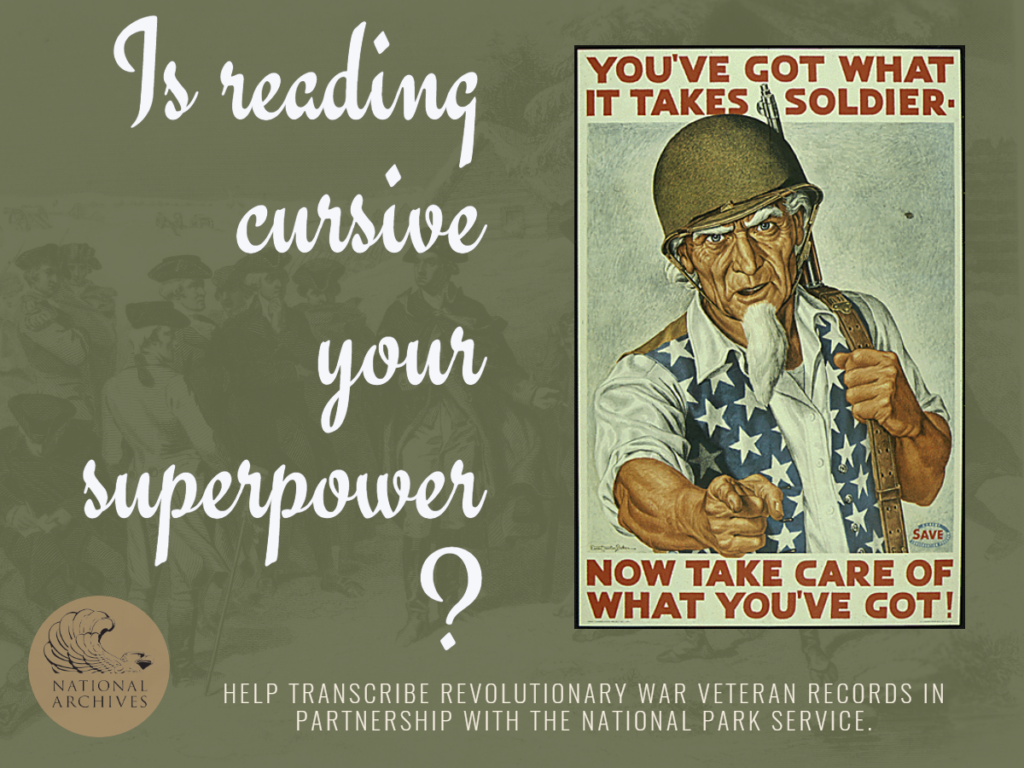 Speaking of Road to Revolution, did you know you can volunteer to become a Citizen Archivist and help unearth the pension records of our nation’s first veterans? The #RevWarVets Revolutionary War Pension File project is part of NARA’s Citizen Archivist transcription and tagging missions. Tagging and transcribing makes these records more accessible to everyone. New missions are added and updated regularly, so check back often to see what’s new.
Learn more here: https://www.archives.gov/citizen-archivist/missions/revolutionary-war-pension-files.