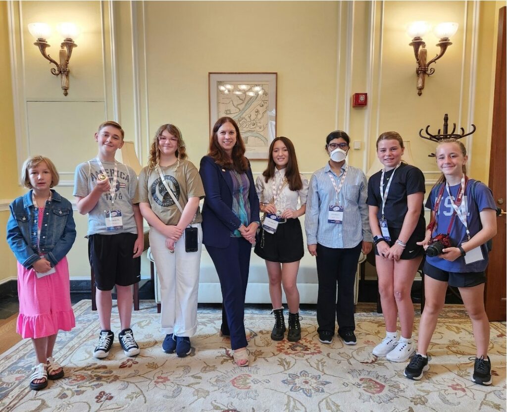 On August 20, 2024, Archivist of the United States Dr. Colleen Shogan welcomed the student winners of America's Field Trip from America250, a commission established in advance of the upcoming semiquincentennial anniversary of the United States. "Their enthusiasm for history and reading is contagious," Dr. Shogan wrote on X. "We're excited they're joining us on our journey to #Declaration250!"