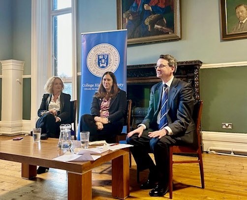 Continuing her trip, on November 22, 2024, Dr. Shogan took part in a panel discussion, "The Importance of National Archives in the 21st Century," with Director of the National Archives of Ireland Orlaith McBride and Trinity College Dublin Professor Patrick Geoghegan at the College Historical Society, where they discussed the challenges and future of state archives.