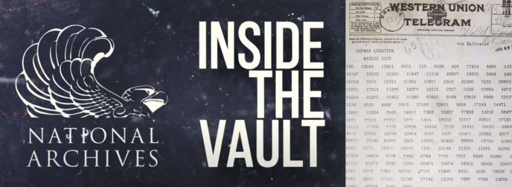 On January 23, 2025, join us for the next installment of Inside the Vault. 

Throughout American history, secret messages, ciphers, codes, and cryptology have played crucial roles in various secret events and operations. From the Revolutionary War to modern times, these techniques have been used to protect sensitive information and ensure secure communication. In partnership with the National Cryptologic Museum, join us as we explore these exciting topics. Moderated by Vincent Houghton, Director, National Cryptologic Museum, panelists include National Cryptologic Museum experts Jen Wilcox, Director of Education; Rob Simpson, Chief Librarian/Archivist; and MacKenzie Fox, Director of Preservation and Conservation.

This program is made possible in part by the National Archives Foundation.